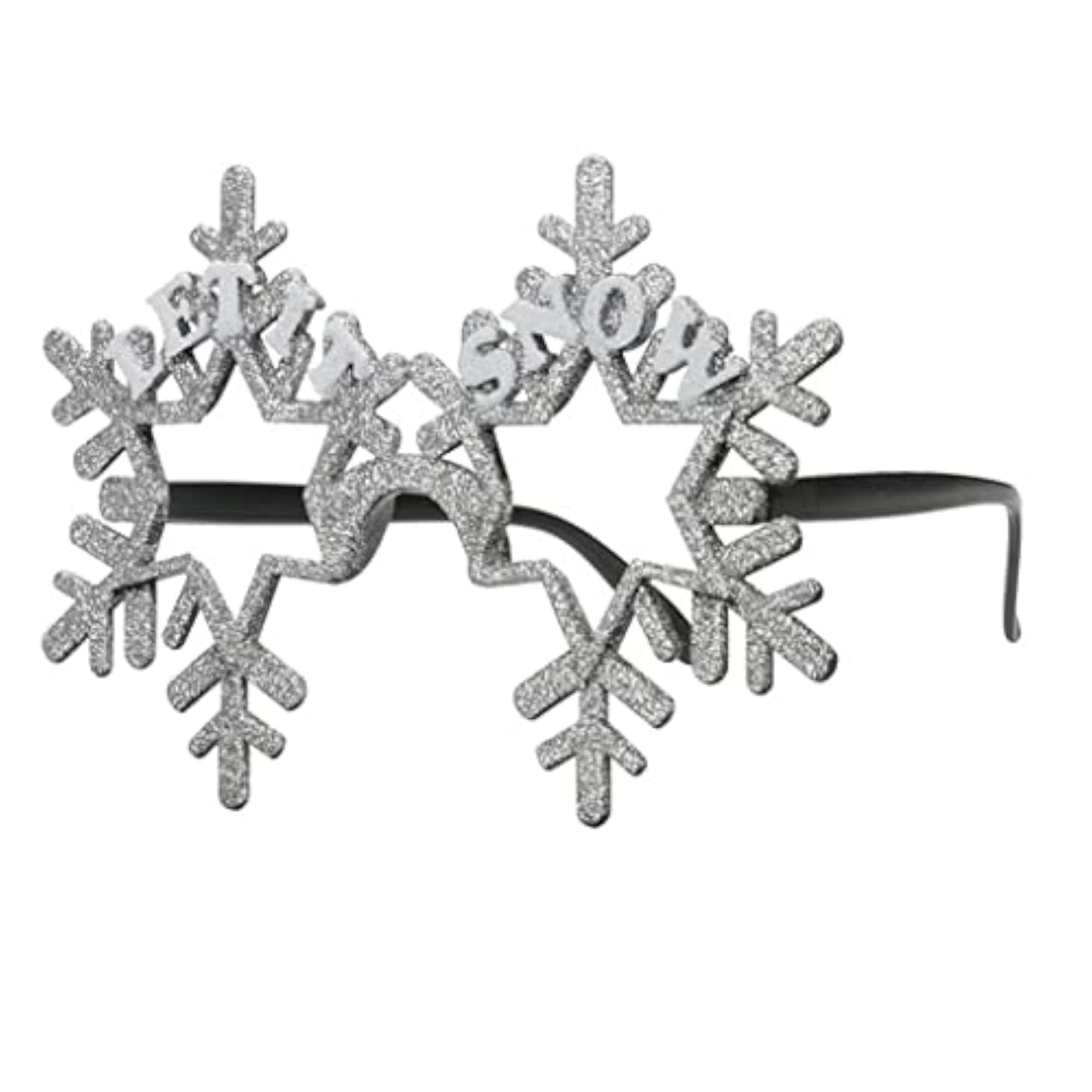 Glitter Let it Snow Snowflake Plastic Glasses Eye Mask for Parties