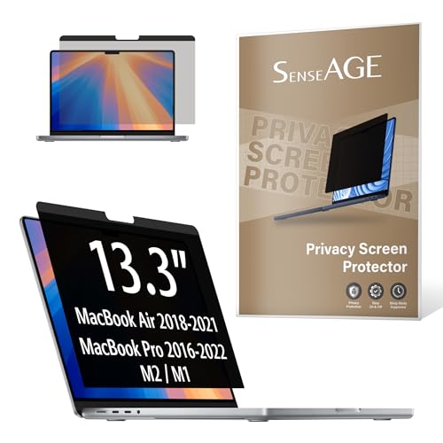 SenseAGE Magnetic Privacy Screen Filter for MacBook Air 13 Inch (2018-2021), Pro (2016-2022, M1, M2), Easy On/Off, Anti-Blue Light Privacy Screen Protector, Compatible with MacBook 13.3