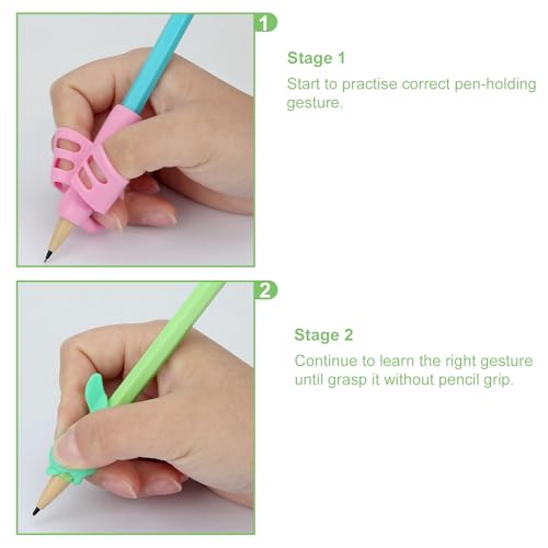 Colovis Pencil Silicone Grips for Kids Handwriting, 3 Type, Suitable for Children, Students, Toddler, and Special Needs