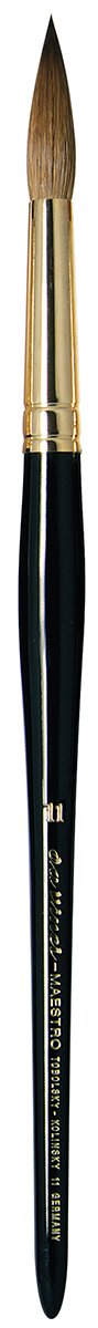 da Vinci Watercolor Series 11 Maestro Paint Brush, Fuller English Round Kolinsky Red Sable, Size 11