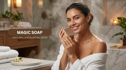 Image of Magic Soap Tan Removal Sandalwood & Saffron Bath Soaps | Paraben Free | Chandan & Kesar | Handmade Soap for Glowing & Skin Brightening for Men & Women