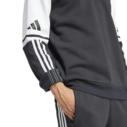 adidas Homme Squadra25 Sweat Crew Sweatshirt, Black/White, M