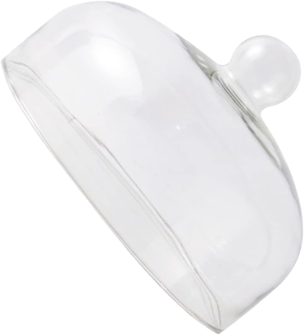 1pc Practical Glass Cake Cover Handle Dessert for Fruit Plate Display Easy to Clean for Kitchen Weddings and Banquets