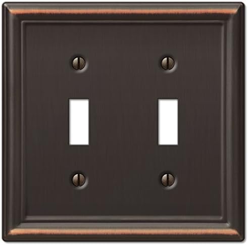 AMERELLE AMERELLE-149TTDB-1/PK 149TTDB Chelsea Wallplate, 2 Toggle, Aged Bronze