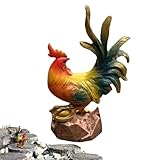 Générique Dekorative Hahnstatue, Skulptur, Bürokollektion | Gartenstatue – für drinnen und draußen, Tisch, Büro, Wohnzimmer, Küche, Terrasse, Garten, Rasen, Hof und