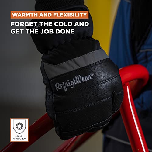 Refrigiwear Insulated 3-Finger Leather Mitt #TOP3