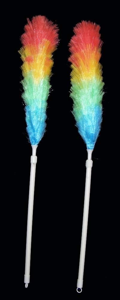 2 Expandable 44 Inch Rainbow Static Cling Magic Cleaning Duster