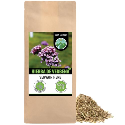 Alpi Nature Verbena Infusión 500g, Verbena Seca y Cortada, Té de Hojas Sueltas