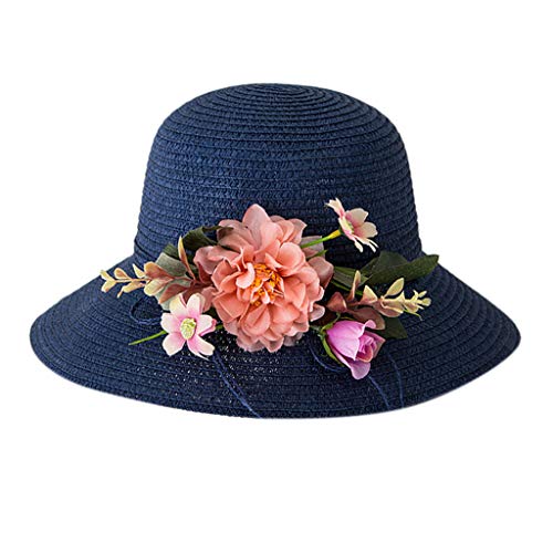 Baby Boho Beach Hat Breathable Flower Straw Sun Hat Kids Girls Summer Cap Personalized Graphic Baby Clothes