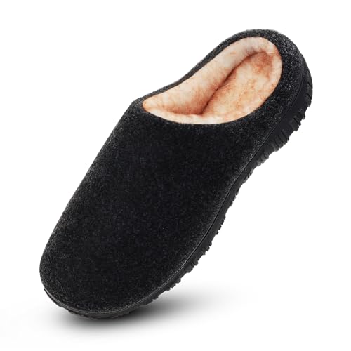 Lulex Mens Bedroom Memory Foam Slippers Slip On Indoor Outdoor Warm House Shoes