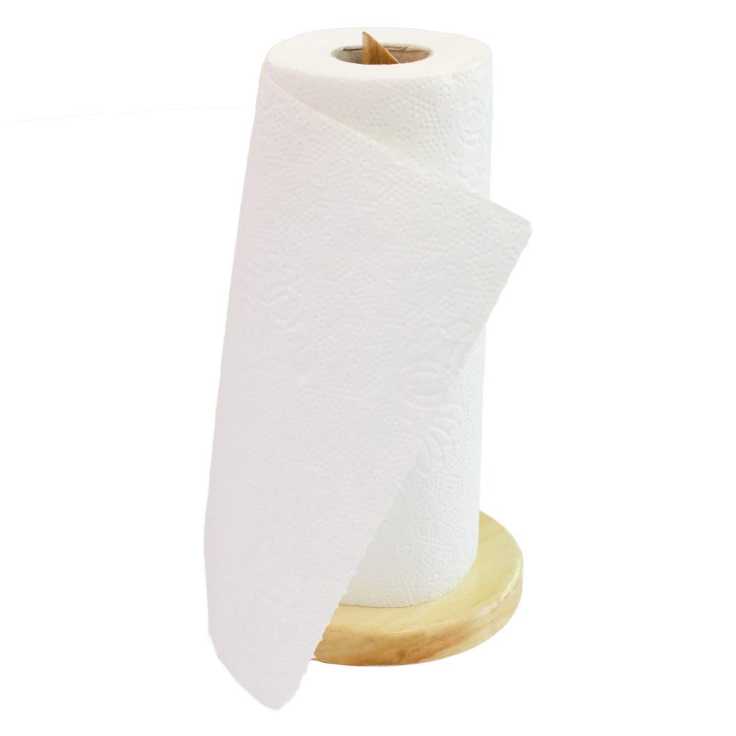 HANDMADE Vertical Paper Towel Holder in Acacia Wood.
