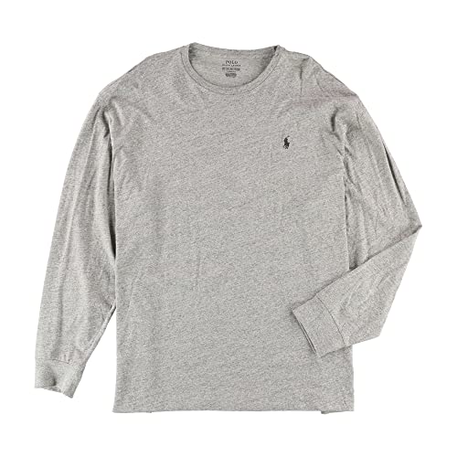 Polo Ralph Lauren Mens Long Sleeve Crewneck Logo T-Shirt - S - Gray Heather, Gray, S