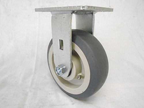 6" X 2" Swivel Caster With Brake Thermoplastic Rubber Wheel (2) & Rigid (2) 500 Lbs Each #TOP5