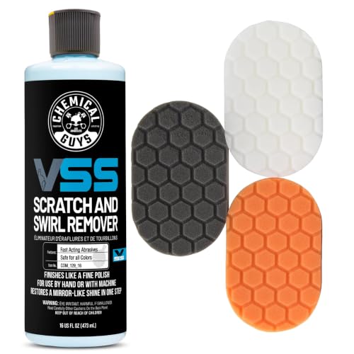 Chemical Guys VSS Scratch and Swirl Remover 16oz with Hex Hand Pad Kit