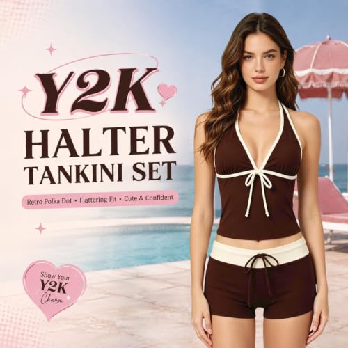 Bikini de lunares para mujer con cintura alta push up y pantalones cortos cómodos 2