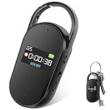 64GB Registratore Vocale - PortatileMini Registratore Audio Digitale Professionale Con Attivazione Vocale e MP3, Design a Portachiavi, AGC Riduzione del rumore, Lezioni, Riunioni, S29