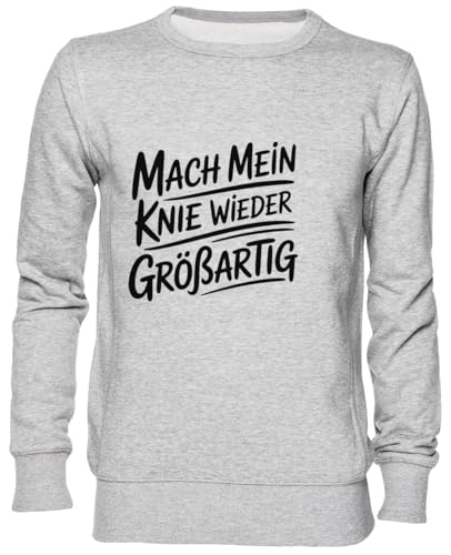 Sweat-shirt jersey unisexe gris jumper homme femme col rond pull
