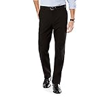 Dockers Men's Straight Fit Signature Khaki Pant D2, Black/Stretch, 34x32