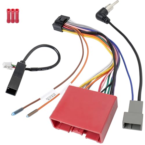 Zenoruslky Android Radio Harness Kit 24Pin Car Stereo Wiring Harness Adapter Antenna Connector Compatible with Mazda 2 3 5 6 CX-5 CX-7 CX-9 MX-5 Miata MPV Tribute