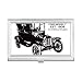 Black Classic Cars Mechanical Pattern Business Card Holder Case Pocket Box Wallet