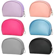 HAOGUAGUA 6 Pieces Travel Makeup Bag Toiletry Pouch, Waterproof Cosmetic Purse Organizer Bag with Zipper, Small Zipper Pouch for Purse Travel Accessory Organizer 6PCS STYLE 4