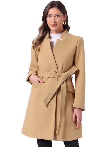 Image of Allegra K Winter Pea Coat for Women