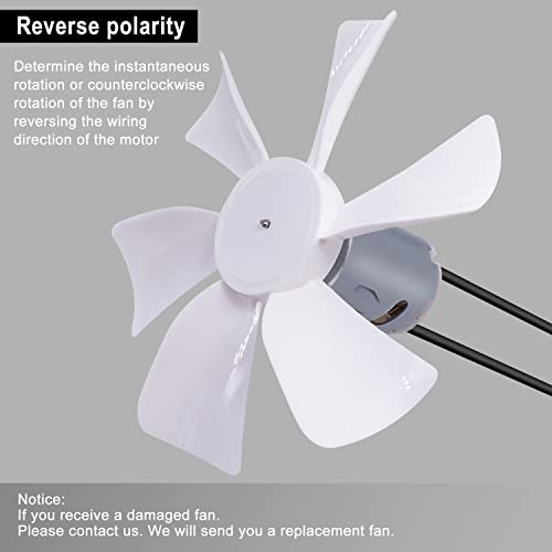 Weideer 6 Inch Rv Vent Fan Blade With 12V Rv Vent Motor D-Shaft Replacement Rv Bathroom Vent Fan Motor With 2 Screws 2 Zip Ties And Switch K-037-X-Fszk #TOP1