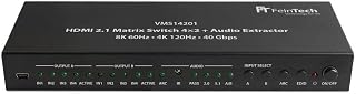 FeinTech VMS14201 HDMI 2.1 Matrix Switch 4x2 mit Audio Extractor 4 in 2 Out 8K 4K 120Hz