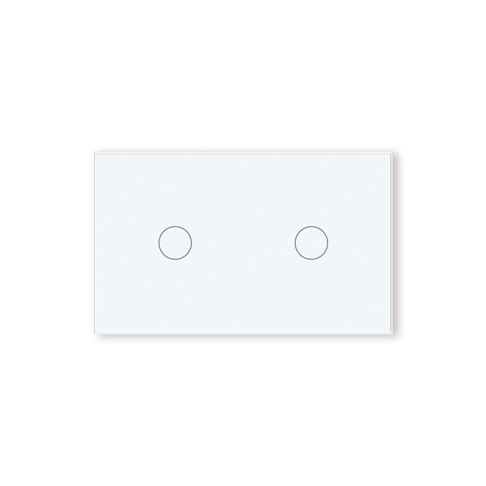 Smart Light Switch,Neutral Wire Required,White 2 Button | 4.65 X 2.83 X 1.34 Inches,Only 2.4GHz Wi-Fi,Voice Control,APP Control,Tempered Glass Panel