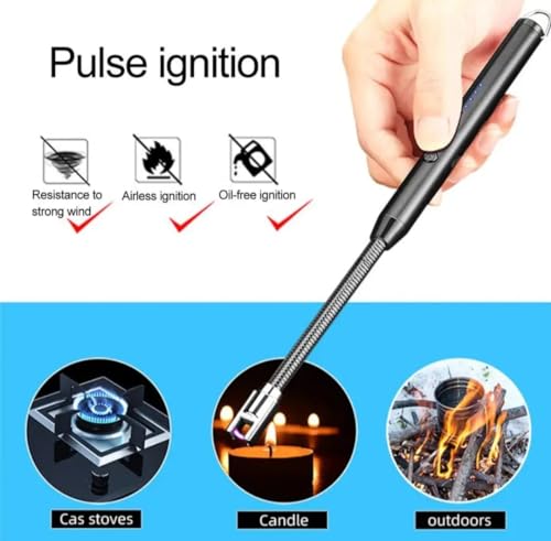 Acendedor Fogão Velas Fogueiras Eletrônico Recarregável Luxo