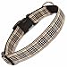 London Furberry Plaid Dog Collar, Large Dogs 35-60 lbs (Collar: 1