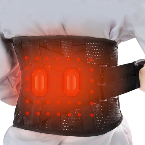 Heated Back Support Belt for Lumbar Pain Relief (XL)