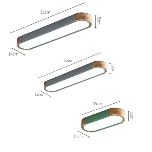 Plafonnier moderne LED dimmable intérieur en bois vert avec télécommande - 6