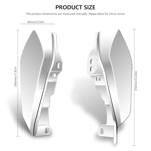 Motorcycle Mid Frame Air Deflectors Heat Shields Kits Fit for Harley Touring Street Glide Road Glide Electra Glide Road King Ultra Limited Tri Glide CVO 2009-2024 Chrome by MOCODUO - Used condition - Image 4