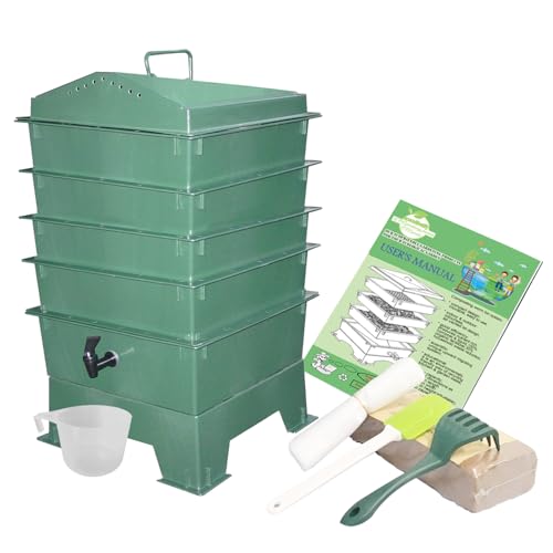 4-Tray Worm Compost Bin for Indoor & Outdoor