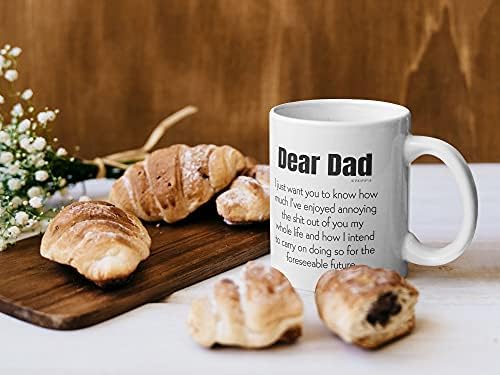 Funny Dad Gifts from Daughter Son - Dear Dad Mug - Fathers Day Mug, Christmas Present Birthday Gift for Dad, Gifts for Dad from Son, Dishwasher Microwave Safe Coffee Mugs Tea Cup - Made in UK