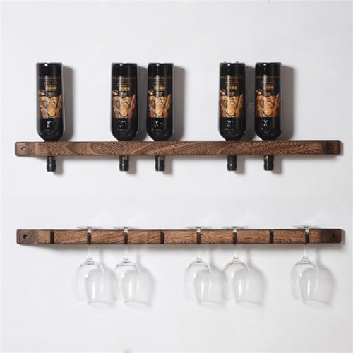 Soporte Vintage de Pared para Botellas de Vino de Madera miniatura 3