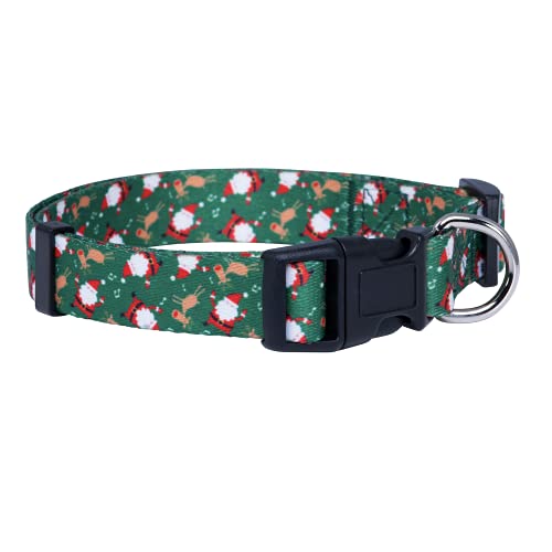 Native Pup Christmas Dog Collar (Medium, Santa & Reindeer) #TOP16