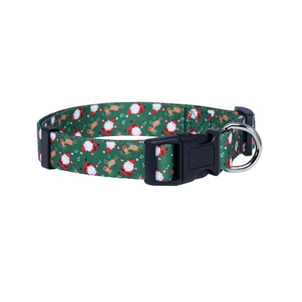 Native Pup Christmas Dog Collar (Large, Santa & Reindeer) Native Pup Christmas Dog Collar (Large, Santa & Reindeer)