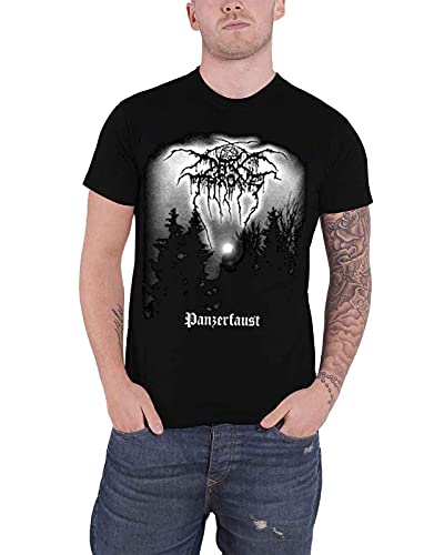Darkthrone T Shirt Panzerfaust band logo Oficial de los hombres negro