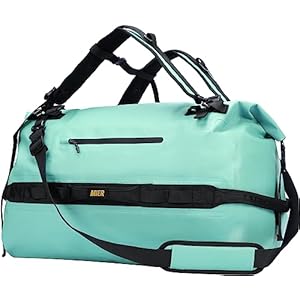 MIER Large Waterproof Duffel Bag Rolltop Dry Backpack Duffle Bags for Kayaking, Rafting, Boating, Swimming, Camping, Travel, Gym, Beach, 60L/80L