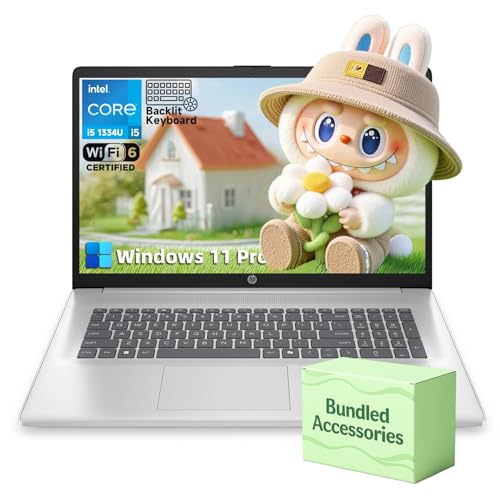 HP (�G�C�`�s�[) �t���b�O�V�b�v 17 �m�[�g�p�\�R�� - Windows 11 Pro 17.3�C���` HD+ �X�N���[�� Intel 10-Core i5-1334U 64GB RAM + 2TB SSD Intel Graphics �o�b�N���C�g