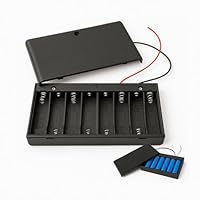 Batteriehalter 12V 8xAA Batteriefach mit Schalter, Robustes Kunststoff 12V Batteriehalter AA Gehäuse für Heimwerker, DIY, LED-Beleuchtung, Spielzeuge, Modelle & Elektronische Geräte Langlebig