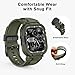 amBand for iWatch Series 11/10 46mm Band Case Men, M1 Sport Tactical Shockproof Wristband for Apple Watch 46 mm, Perfect for Fitness/Outdoor Enthusiasts Military Fans Fashion Seekers - Army Green