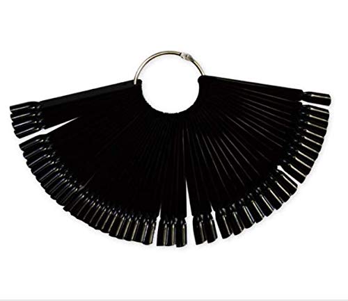 Yolandabecool Nail Art Tips Colour Pop Sticks Display Fan Clear False Practice starter kit (H)