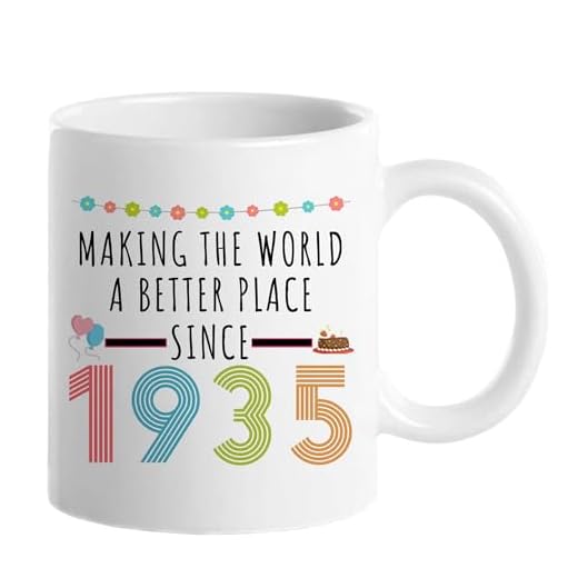 Presentes de aniversário de 90 anos para mulheres, caneca de café engraçada para presente de 90 anos, canecas de aniversário de 90 anos de 1934 para ela, mãe, tia, esposa, irmã, amiga, xícara de chá