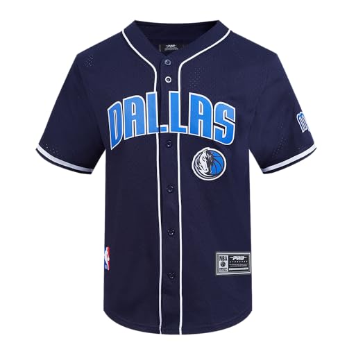 Pro Standard Mens NBA Dallas Mavericks MESH Button Down MESH TOP Midnight Navy XL