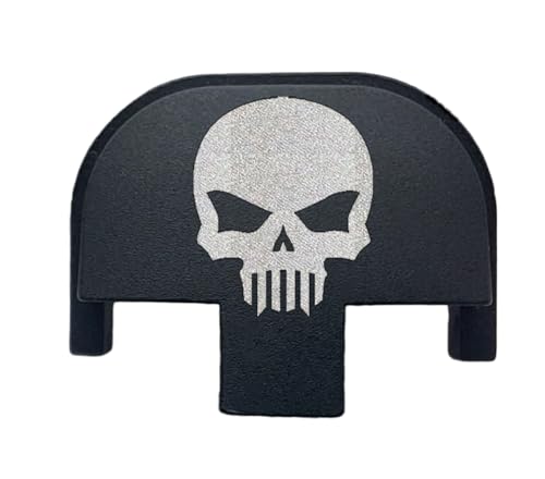 BASTION Laser Engraved Rear Cover Slide Back Plate for Smith & Wesson SD9VE, SD9, SD40VE, SD40. 9mm & .40 Cal Skull…