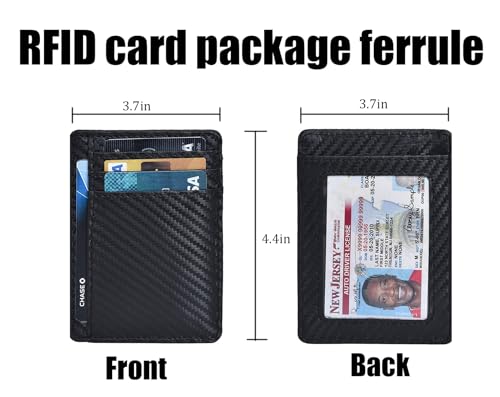 Fancial Minimalist Wallet | Suitable for Both Men and Women | Featuring RFID Front Pocket Clip, Black3