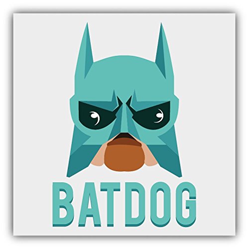 postwalldecor Batdog Head Humor Slogan Car Bumper Sticker Decal 12 x 12 cm